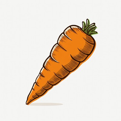 Orange carrot illustration