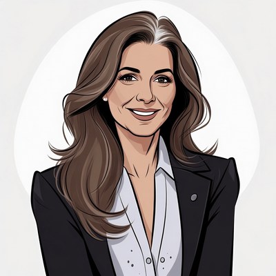 Smiling woman in black blazer