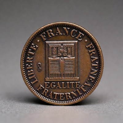 French 1 Franc Coin Obverse
