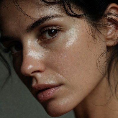 Close-up portrait of beautiful woman