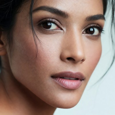 Beautiful Asian woman close-up portrait