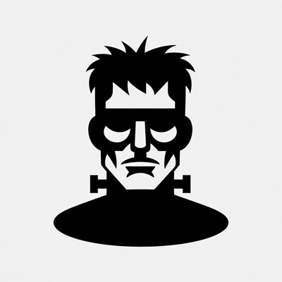 Frankenstein Monster Silhouette Illustration