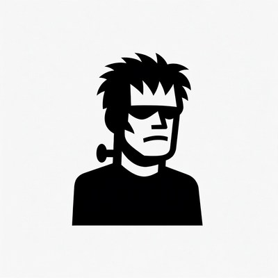 Cartoon Frankenstein Monster Silhouette