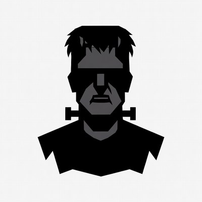 Frankenstein Monster Silhouette Illustration