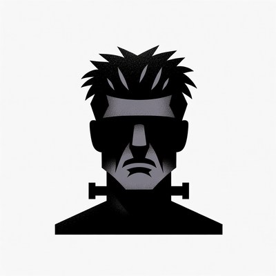 Frankenstein Monster Silhouette Illustration