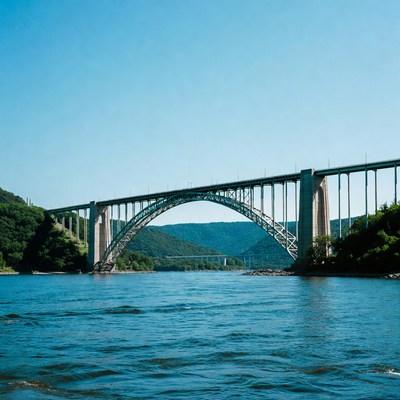 Arch Bridge over River