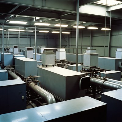 Industrial HVAC Equipment Room