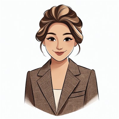 Asian woman in brown blazer