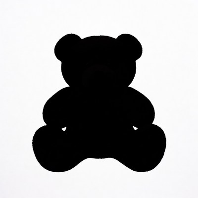 Black teddy bear silhouette