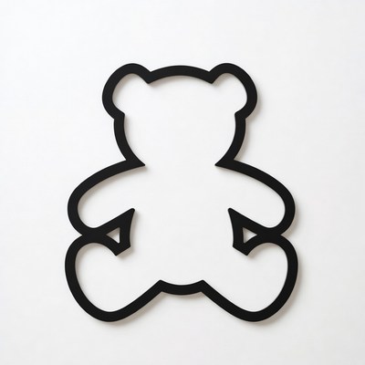 Black teddy bear silhouette