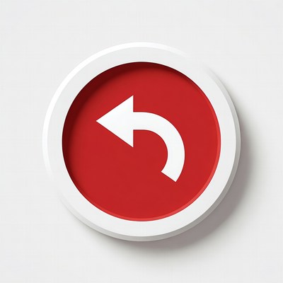 Red Back Arrow Button