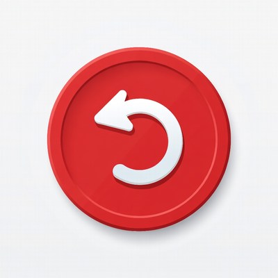 Red Circle Back Arrow Icon