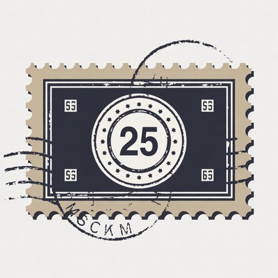 25 Vintage Postage Stamp