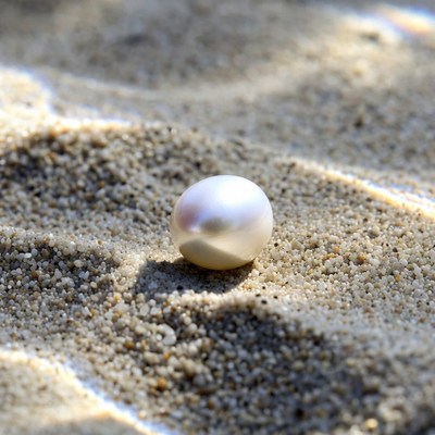 Pearl on sandy beach