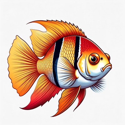 Colorful Banggai Cardinalfish Illustration
