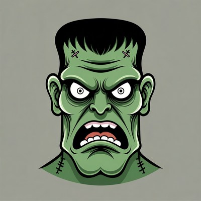 Angry Frankenstein Monster Illustration