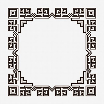 Chinese Geometric Border Frame