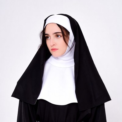 Nun in traditional habit
