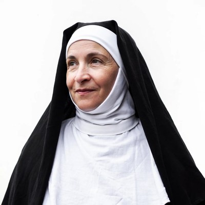 Nun in traditional habit