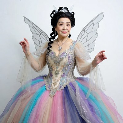 Asian woman in fairy costume