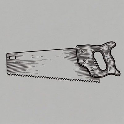Hand Saw Illustration