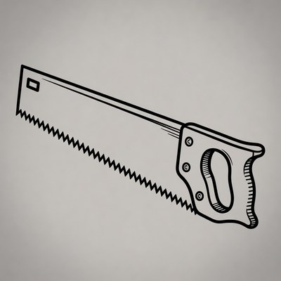 Hand Saw Illustration