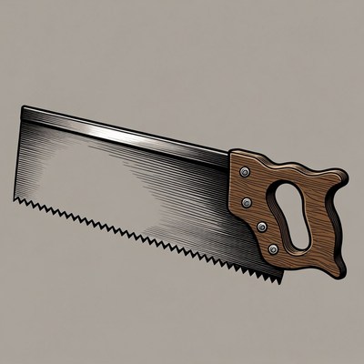 Hand Saw Illustration