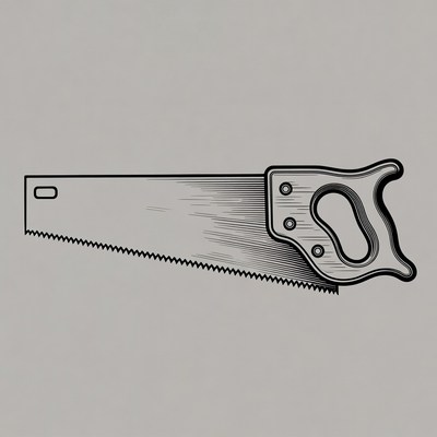 Hand Saw Illustration
