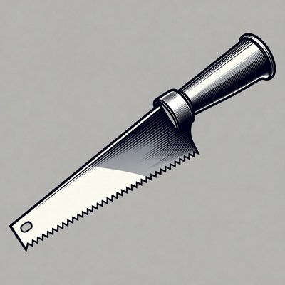 Serrated Bread Knife Illustration