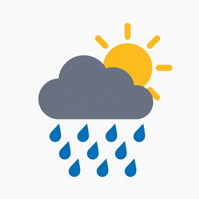 Sun Cloud Rain Weather Icon