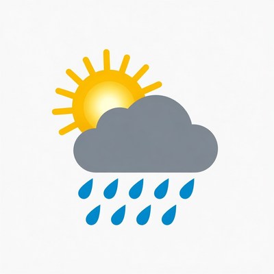 Sun Cloud Rain Weather Icon