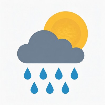 Sun Cloud Rain Icon