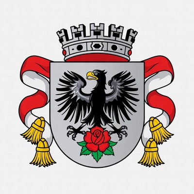 Coat of Arms with Eagle and Rose