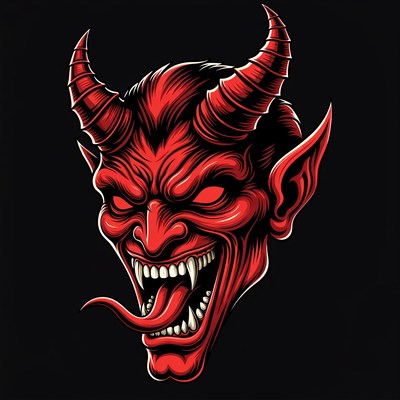 Roaring Red Demon Illustration