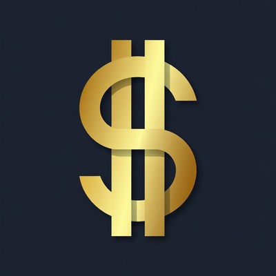 Golden Dollar Sign Icon