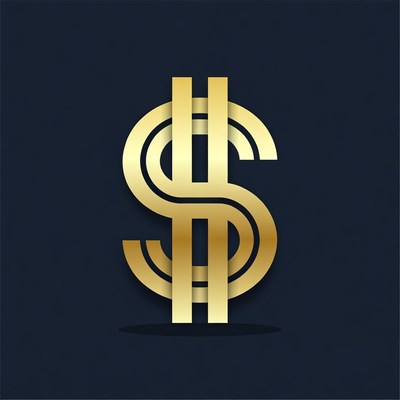 Golden Dollar Sign Icon