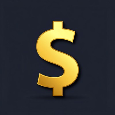 Golden dollar sign icon