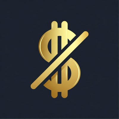 Gold Dollar Sign with Slash