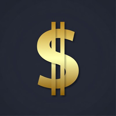 Golden Dollar Sign Icon