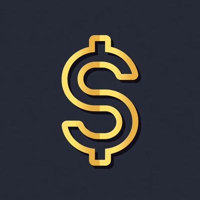Golden Dollar Sign Icon