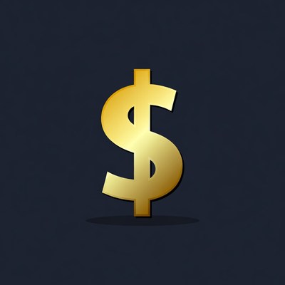Golden Dollar Sign Icon