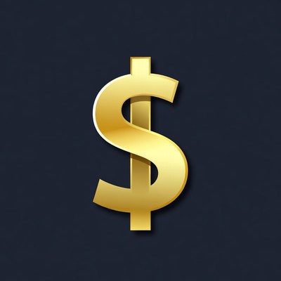 Golden Dollar Sign Icon