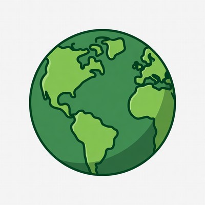 Green Earth Globe Clipart
