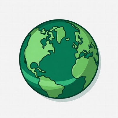 Green Earth Globe Clipart