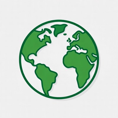 Green Earth Globe Icon