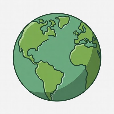 Green Earth Globe Illustration