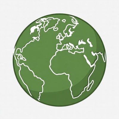 Green Earth Globe Illustration