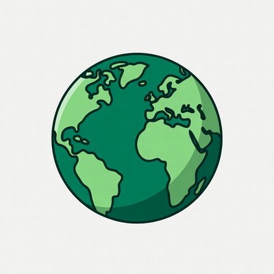 Green Earth Globe Illustration