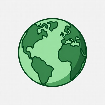 Green Earth Globe Illustration