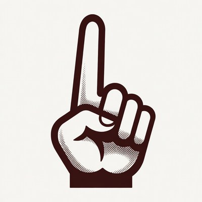 Raised Index Finger Icon